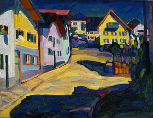 Wassily Kandinsky, Murnau Burggrabenstrasse, 1908, Painting on canvas
