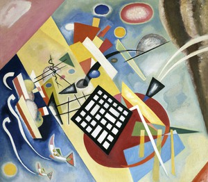 Wassily Kandinsky, Schwarzer Raster, 1922, Painting on canvas
