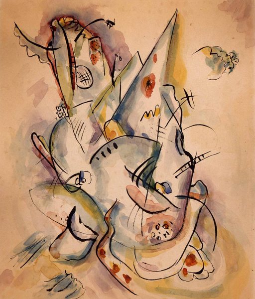 Senza Titolo, 1917. The painting by Wassily Kandinsky