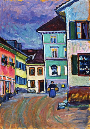 Wassily Kandinsky, Top of the Johannisstrasse, 1908, Painting on canvas