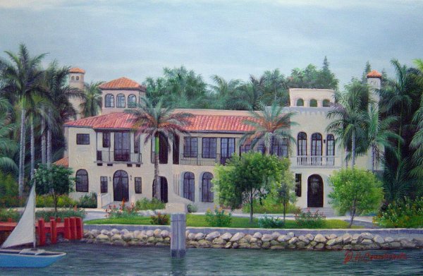 Waterfront Paradise. The painting by Our Originals