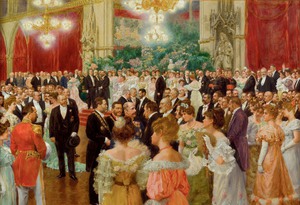 Famous paintings of Men and Women: A Court Dance in Vienna
