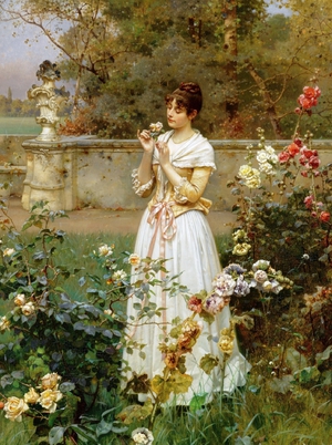 Reproduction oil paintings - Wilhelm Menzler Casel - A Rose of all Roses, 1889