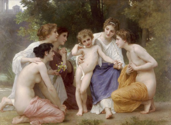 Admiration. The painting by William-Adolphe Bouguereau
