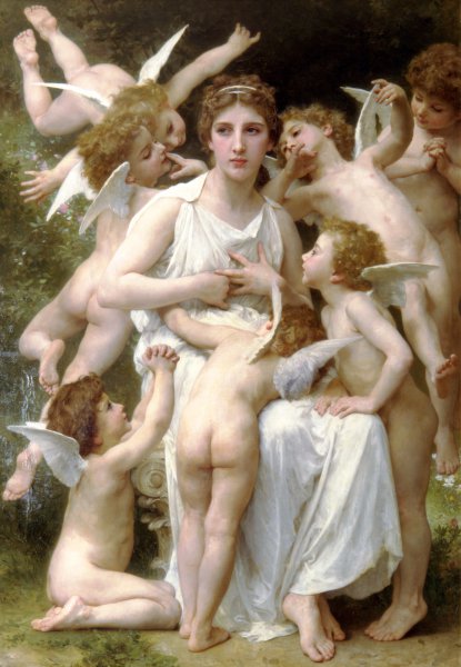 Assault. The painting by William-Adolphe Bouguereau