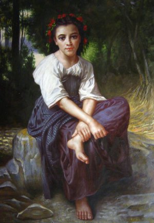 Reproduction oil paintings - William-Adolphe Bouguereau - At The Edge Of The River