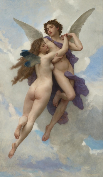 Cupid and Psyche. The painting by William-Adolphe Bouguereau