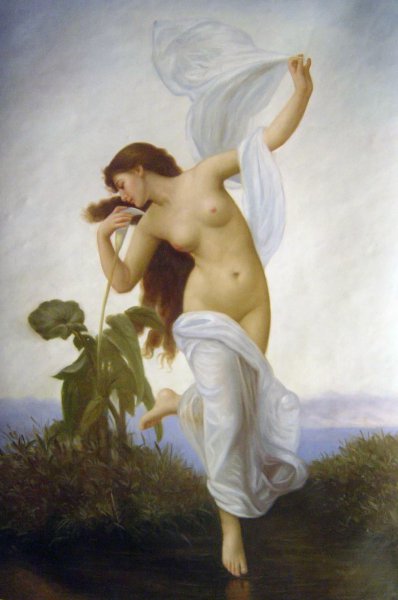 Dawn. The painting by William-Adolphe Bouguereau