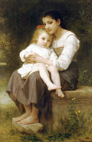 William-Adolphe Bouguereau, Elder Sister, Painting on canvas