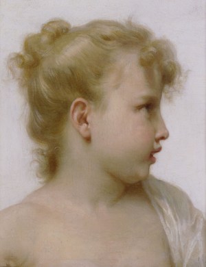 Famous paintings of Children: Head Of A Little Girl