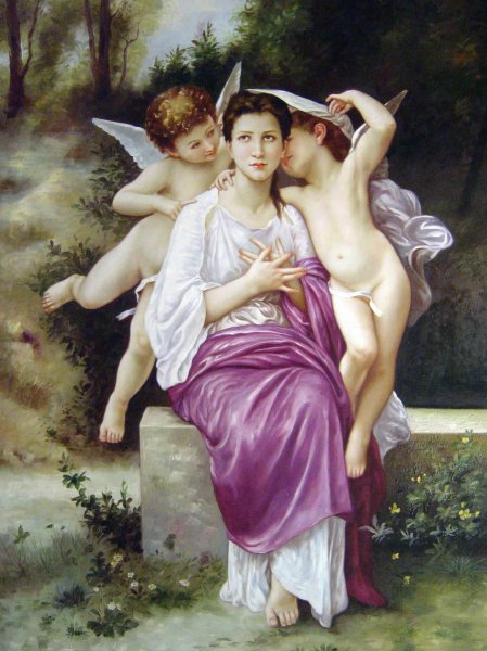 Heart's Awakening. The painting by William-Adolphe Bouguereau