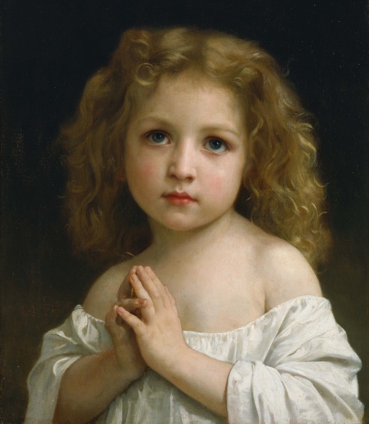 Little Girl. The painting by William-Adolphe Bouguereau