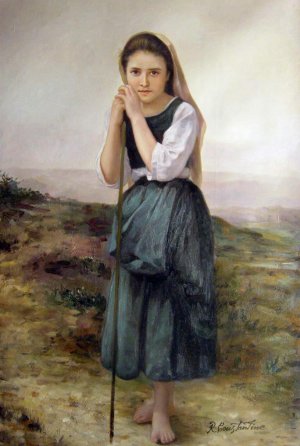 Little Shepherdess, William-Adolphe Bouguereau, Art Paintings