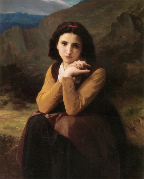 Mignon. The painting by William-Adolphe Bouguereau