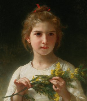 William-Adolphe Bouguereau, Mimosa , Painting on canvas