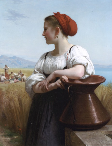 Moissoneuse. The painting by William-Adolphe Bouguereau