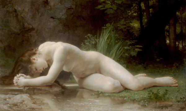 Nude Biblis. The painting by William-Adolphe Bouguereau