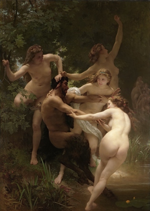 William-Adolphe Bouguereau, Nymphes, Painting on canvas