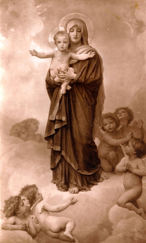 William-Adolphe Bouguereau, Our Lady of the Angels, Painting on canvas