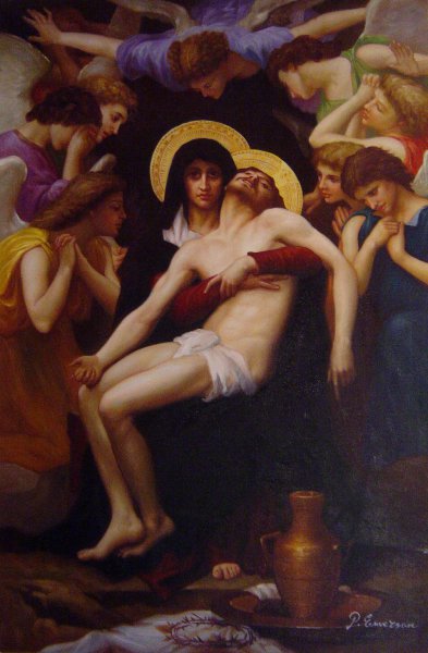 Pieta. The painting by William-Adolphe Bouguereau