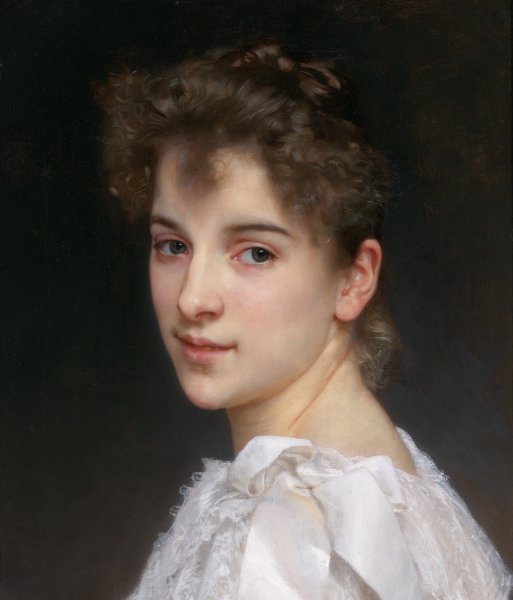Portrait of Gabrielle Cot. The painting by William-Adolphe Bouguereau