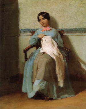 William-Adolphe Bouguereau, Portrait of Leonie Bouguereau, Painting on canvas
