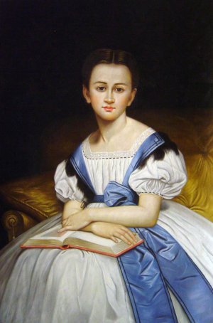 William-Adolphe Bouguereau, Portrait Of Miss Brissac, Painting on canvas