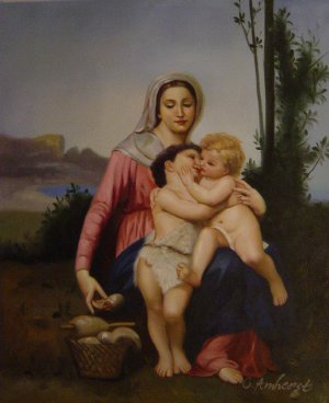 William-Adolphe Bouguereau, Sainte Famille (The Holy Family), Painting on canvas