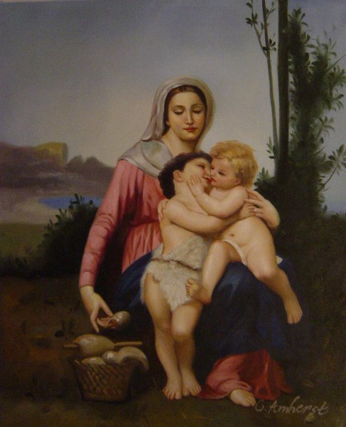 Sainte Famille (The Holy Family). The painting by William-Adolphe Bouguereau
