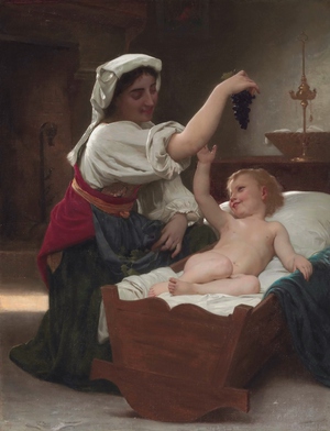 Famous paintings of Mother and Child: The Bunch Of Grapes
