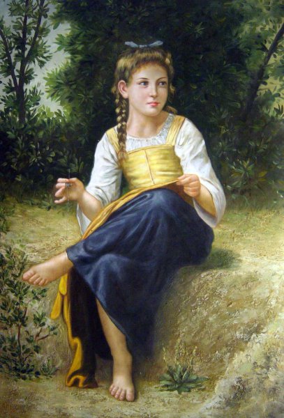 The Dressmaker. The painting by William-Adolphe Bouguereau