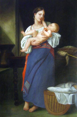 Famous paintings of Mother and Child: The First Caresses