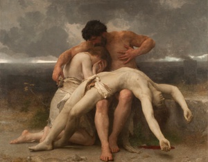 William-Adolphe Bouguereau, The First Mourning, Painting on canvas