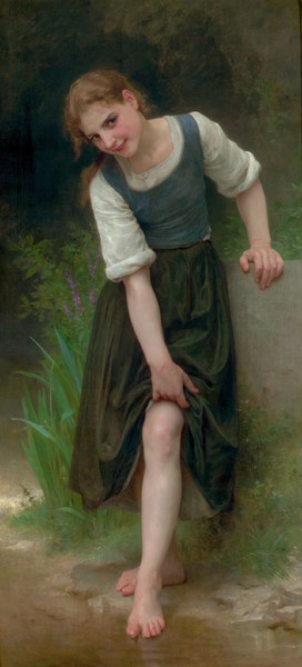 William-Adolphe Bouguereau, The Ford, Painting on canvas
