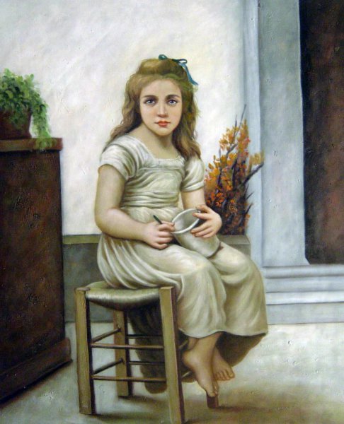 The Little Gourmet. The painting by William-Adolphe Bouguereau