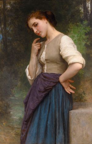 William-Adolphe Bouguereau, The Shepherdess, Painting on canvas