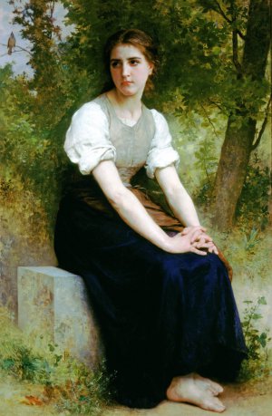 William-Adolphe Bouguereau, The Song of the Nightingale, Painting on canvas