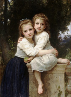 William-Adolphe Bouguereau, The Two Sisters, Painting on canvas