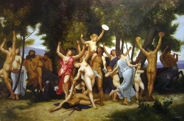 The Youth Of Bacchus. The painting by William-Adolphe Bouguereau