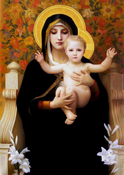 Virgin and Child. The painting by William-Adolphe Bouguereau