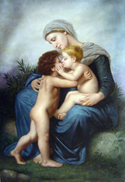 Virgin And Child With Young St. John. The painting by William-Adolphe Bouguereau