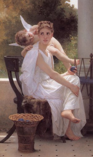 William-Adolphe Bouguereau, Work Interrupted, Painting on canvas