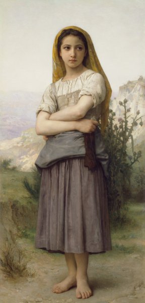 Young Girl. The painting by William-Adolphe Bouguereau