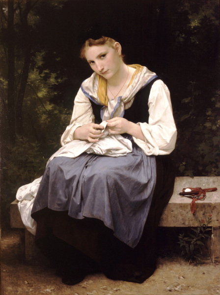 Young Worker. The painting by William-Adolphe Bouguereau