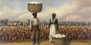 William Aiken Walker, Double Portrait of Cotton Pickers, Painting on canvas