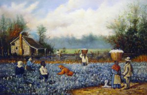 William Aiken Walker, Share Croppers In The Deep South, Painting on canvas