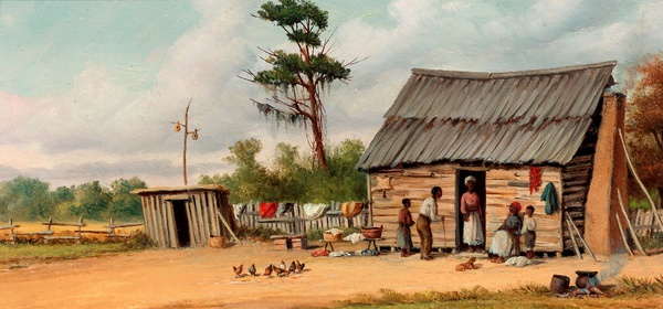 The Old Cabin. The painting by William Aiken Walker