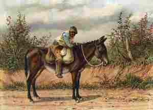 Reproduction oil paintings - William Aiken Walker - Young Boy on a Mule