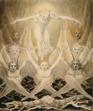 David Delivered out of Many Waters, William Blake, Art Paintings