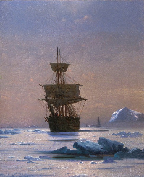 In the Arctic. The painting by William Bradford